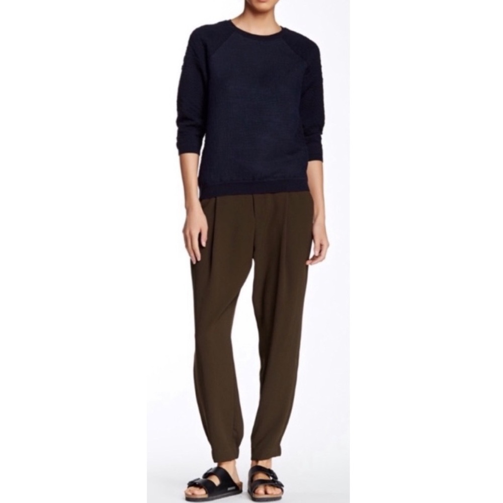 Vince Harem Olive Green Wool Blend Women’s Jogger Trouser Pants Size 2